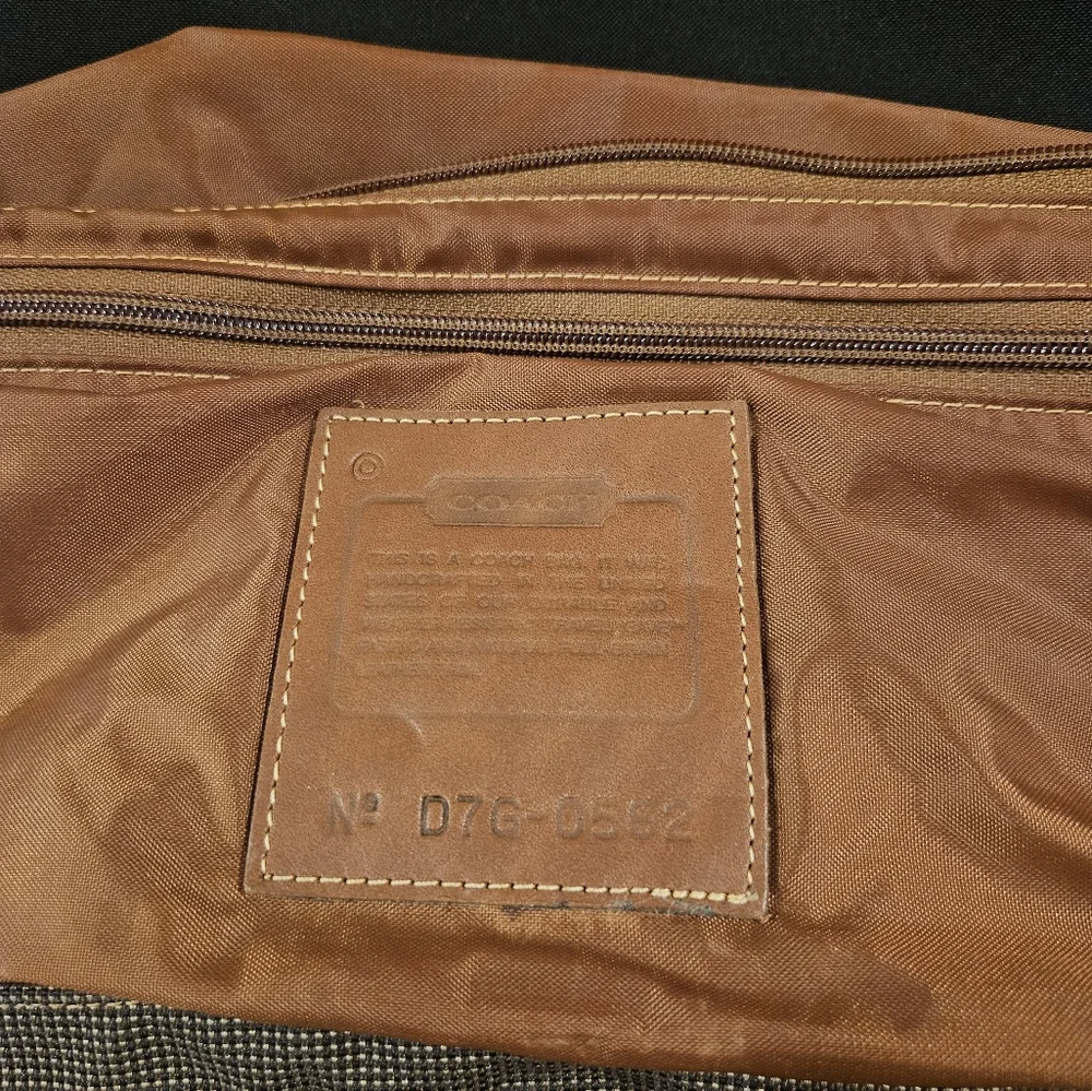 Vintage Coach Transatlantic Leatherware Brown Tan Travel Garment Bag D7G-0552 - Picture 2 of 6